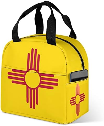 Флаг Ню Мексико Чанта-Тоут за Обяд Множество Случайна Кутия-Хладилник Преносима Запечатани Чанта за Пътуване, Работа в Офис Пикник