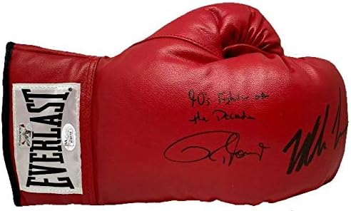 Боксови Ръкавици с автограф от Майк Тайсън и Рой Джонс-младши с Червена Ръкавица Евърласт JSA и Голограммой Майк Тайсън