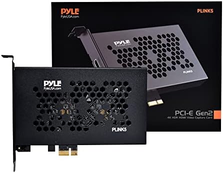 Карта за видеозапис PLINK5 HDMI от Pyle - PCI-E Gen2 4K, HDMI-USB Аудио-Видео - HD с нулева латентност и изключително ниска латентност на живо, игри, стрийминг на трансфер - Запис с помо?