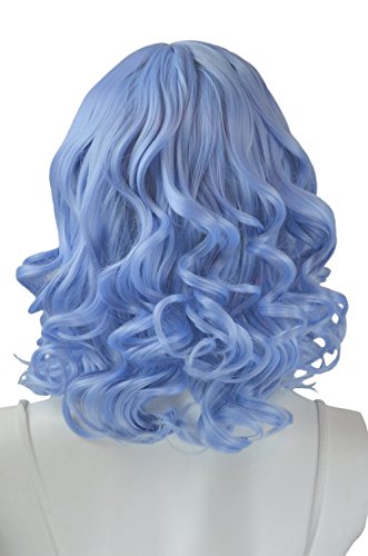 Перука с къса къдрава коса EpicCosplay® Diana Ice Blue (24 инча)