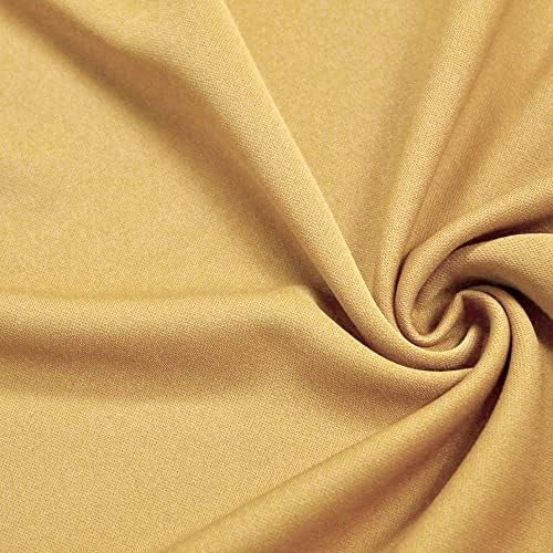 Нови тъкани Daily Evie бежово-златни полиестерна тъкан, двойно плетиво за гмуркане двор - 10021 проба /извадка (4x2 инча)