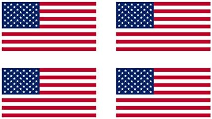 САЩ Набор от стикери с флага на сащ, Стикер на Бронята, Комбиниран Набор от Пет 5x3 Съединените Щати, Подаръчен Комплект