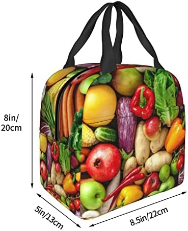 Чанта за обяд PSVOD, преносима чанта за обяд от пресни плодове и зеленчуци, водоустойчива чанта за bento, подходящи за работа и обучение, отдих, пикник