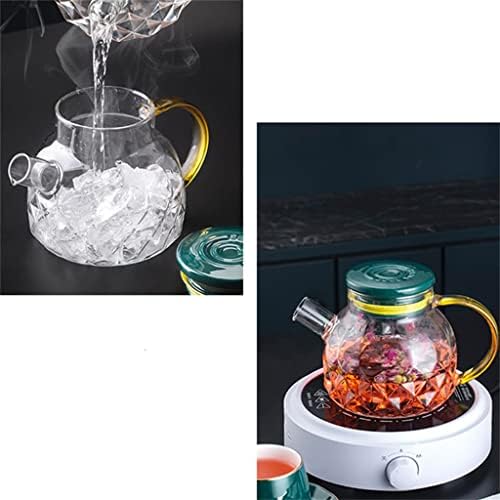 N/A Кана с цветя модел в скандинавски стил и комплект за подгряване на свещи, чайник с варени плодове, английски керамичен комплект за следобеден чай (Цвят: A, размер: ?