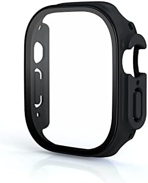 Калъф е Съвместим с Apple Watch Ultra 49 мм с покритие покритие, Тънък устойчив на удари Бронята, Защитен Калъф, Нескользящий Силиконов калъф за iWatch Ultra (черен)