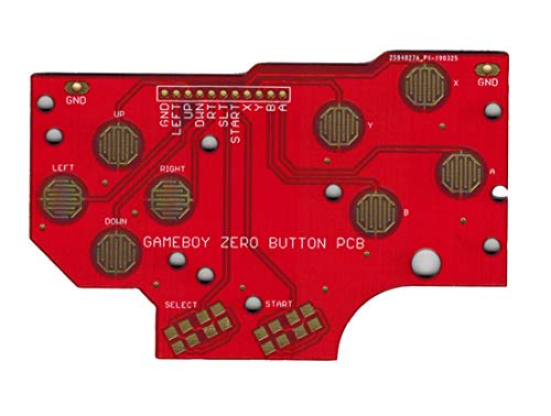 Печатна платка с 4 бутона за Gameboy DMG-01DIY Pi Zero, произведен в САЩ, Релси за заземяване и дупки ОТ:Atomic Market