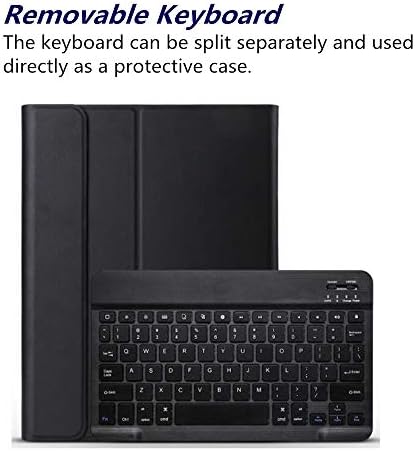 за Samsung Galaxy Tab A7 10,4 2020 Кожен калъф с клавиатура, 7 цвята, тънък калъф от изкуствена кожа с подсветка, Безжична поставка Bluetooth, Сменяем калъф-клавиатура за SM-T500, SM-T505, SM-T507