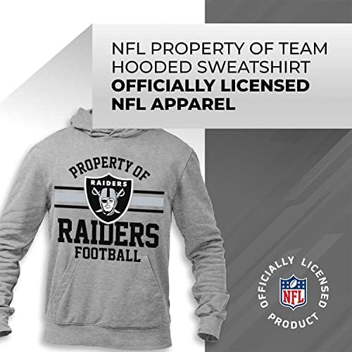 NFL Adult Property of Hoody с качулка, Командване Дрехи, мек вълнен плат Пуловер с качулка за мъже и Жени