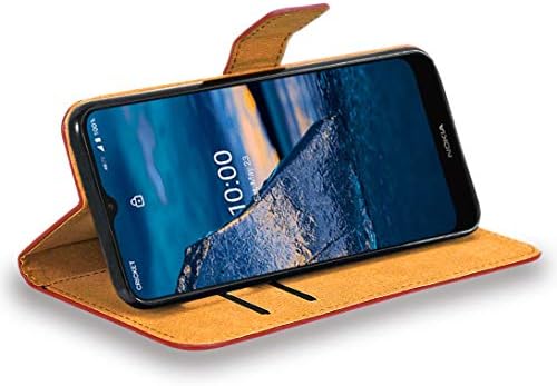 Калъф за Nokia C5 Endi, калъф-награда от естествена кожа CaseExpert®, флип-надолу чанта-портфейл, чанта за носене-награда
