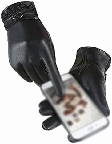 N/A Дамски Ръкавици от изкуствена кожа, Ръкавици за пръстите на сензорен екран, Колоездене, Топли Ръкавици, Ръкавици