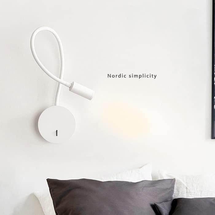 ZSEDP Гъвкава led стенни лампа За Спалнята, на леглото, на настолен прекъсвач на USB порт, led лампи за книги, нощни