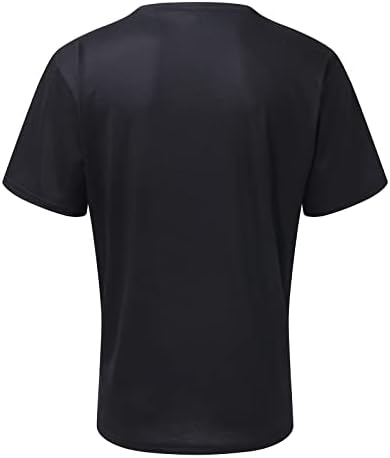 Мъжки ризи С Къс ръкав и V-образно деколте, Модни Памучни Летни Тениски с графичен дизайн За Почивка