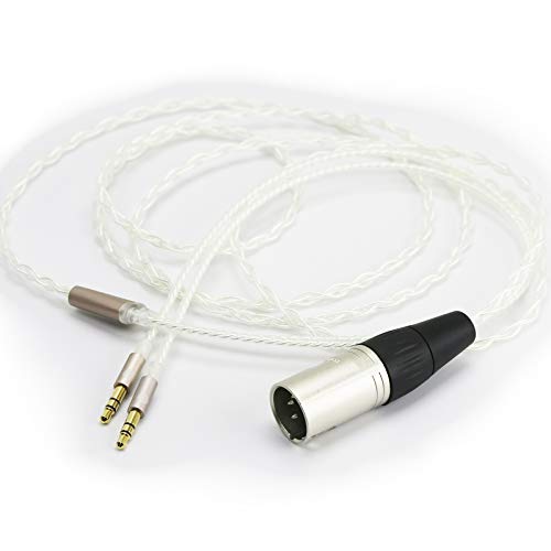 NewFantasia 4-пинов XLR Балансирана кабел 6N OCC Мед монокристален Посеребренный кабел, съвместим със слушалки Hifiman