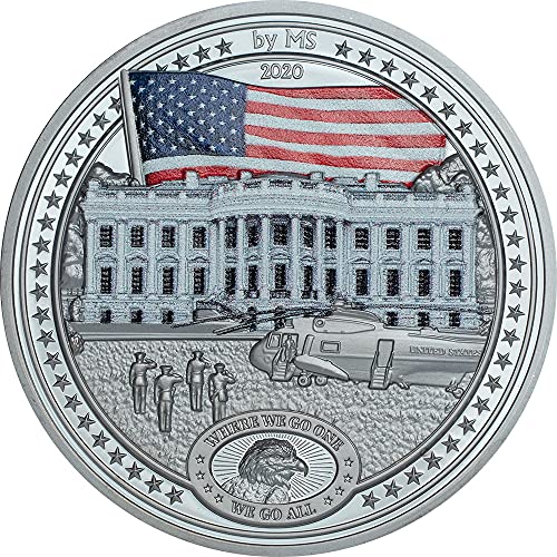 2021 DE White House PowerCoin Pf70 От Майлс Стэндиша 2 Грама Сребърна монета 10 $ Острови Кук 2020 Proof