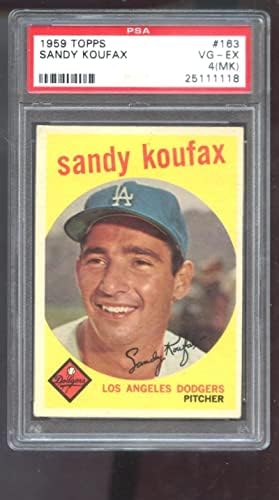 Бейзболна картичка 1959 Topps #163 Sandy Koufax PSA 4 (MK) С градацией Los Angeles Dodgers - Бейзболни картички с надпис Slabbed