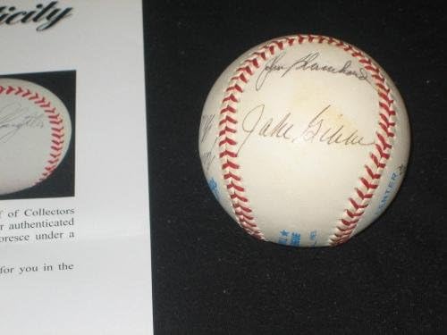 Звезди и легенди на Янкис (6) Oal Baseball Psa с автограф /dna Клане + - Бейзболни топки с автографи