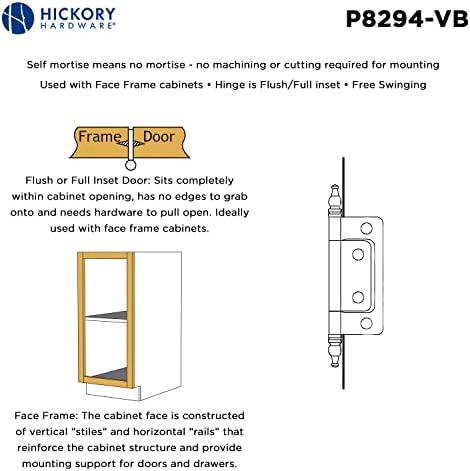 Профили Hickory P8294-VB, Линия за повърхностен монтаж, Реколта Бронз, 2 бр. в опаковка