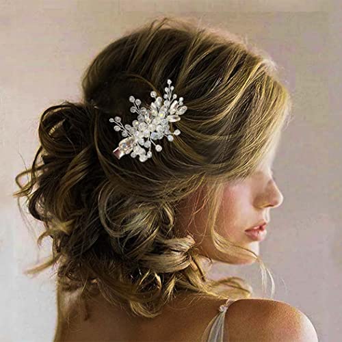 Сватбена шнола за косата на булката от кристал Casdre, сребърни аксесоари за коса с кристали, украса за коса, за жени