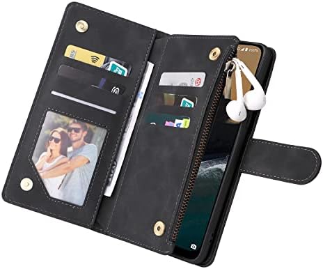 Калъф LBYZCASE за Nokia G400 5G с отделения за карти, Сгъваща се стойка-фолиантом, Магнитна закопчалка, Кожен портфейла