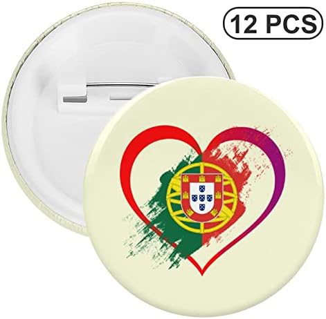 Оловен Брошка с изображение на Флага на Португалия във формата на Сърце, на Жени на Ревера за Костюми, Жени за Равенство, през Цялата Икона За Мъже И Жени