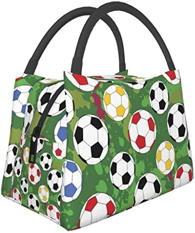 SEIJY, Пътни чанти за обяд с анимационни футболния модел, Изолационни дамски чанти за хранене, чанта-хладилник, топла