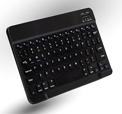 Арес Ультратонкая Безжична клавиатура Bluetooth | е Съвместим с настолен компютър на iOS, Android, лаптоп Smart TV и Windows 11/10/8 (черен)