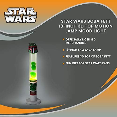 18-Инчов 3D Лампа Star Wars Boba Fett Top Motion Лампа, Лампа Настроението