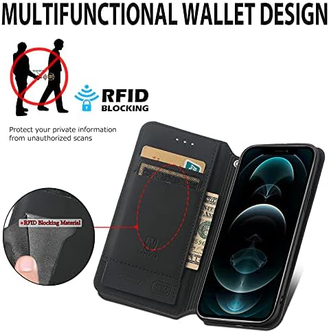 Чанта-портфейл XYX за Samsung S23 Plus, [RFID Lock], Магнитен Кожен Флип калъф с поставка за жени и момичета за Galaxy