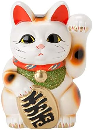 Произведено в Япония Лъки Cat 7.5Tokoname Порцеланов Бял Maneki Neko Лявата Ръка