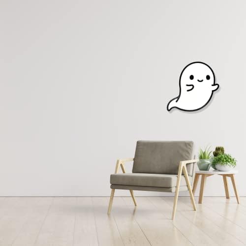 Сладък стенни табели Kawaii Ghost - Украсете стените на вашия дом - идеални за стени игри стая и детска стая. (Призрак)