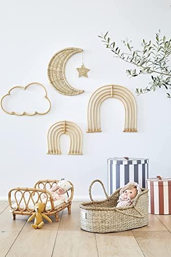 Комплект декор за детска стая BEBE BASK от ратан Rainbow от две части - Създаване на детска стая в стил бохо - Елементи