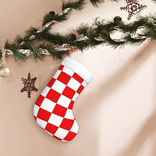 QG ZZX Кралство Хърватия Коледен Отглеждане на Коледни Чорапи, Окачен Чорап за Камина 18 Инча Празнична Украса