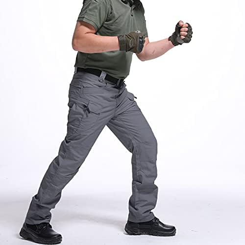 Мъжки Тактически Панталони-Карго Джоб с цип, Панталони, работно облекло, Военни Безопасни Улични Стрейчевые Непромокаеми
