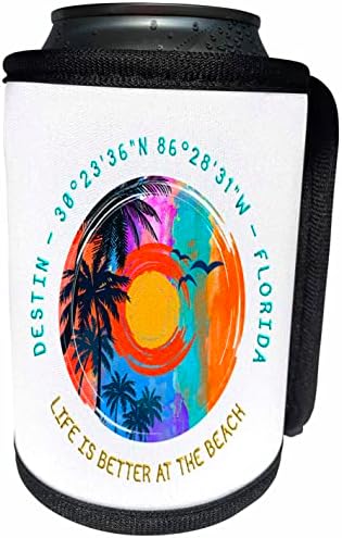3дРоуз Destin, Fl. Лято на брега на морето за по-добър живот. - Опаковки за бутилки-охладители (cc-363338-1)
