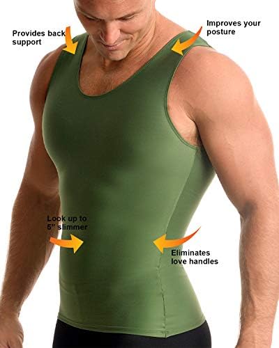 Мъжки Компресиране на Майк Insta-Slim - Майк За Отслабване Body Shaper Muscle Tank - Майк За контрол на корема