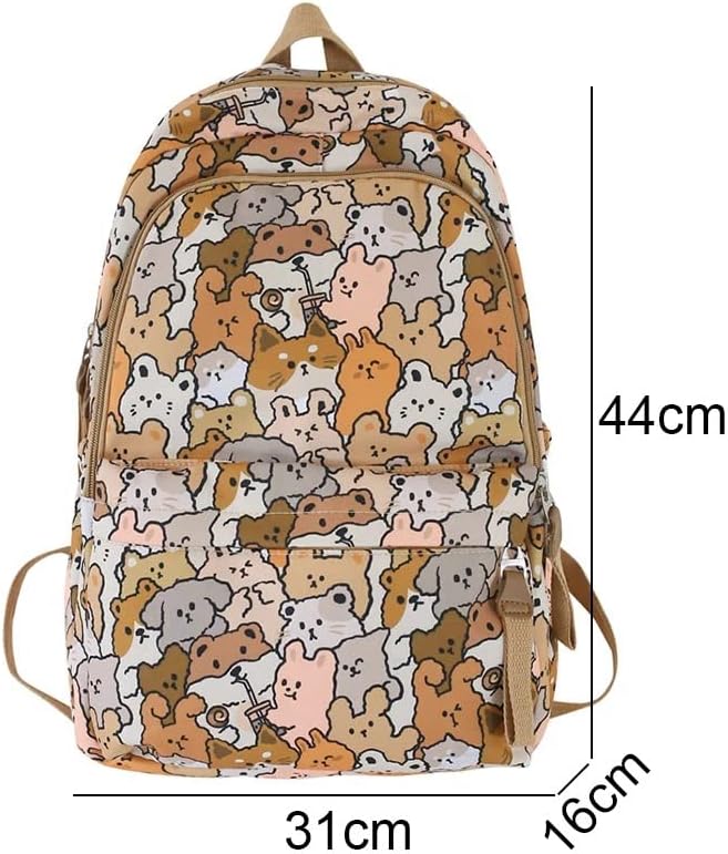 DINGZZ/ Дамски чанта за книги с анимационни принтом, Модни дамски сладка училищна чанта за отдих, раница за лаптоп с