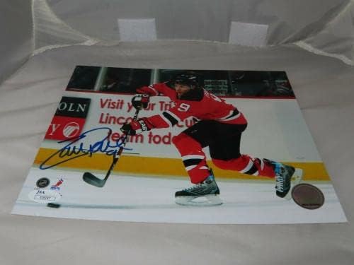 Зак Паризе Подписа снимка на Ню Джърси Дэвилз 8x10 с автограф от JSA COA 1A - Снимки на НХЛ с автограф