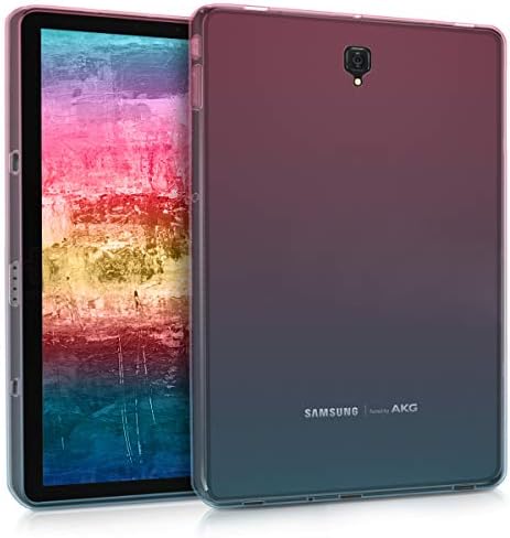 силиконов калъф kwmobile TPU е Съвместим с Samsung Galaxy S4 10.5 - Мек Гъвкав Защитен калъф - два цвята-Тъмно-розов/Син