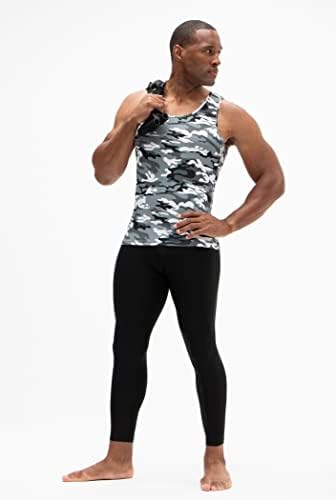 DEVOPS 3 Опаковки Мъжки Компрессионной Тениски Muscle Dri-Fit Без ръкави