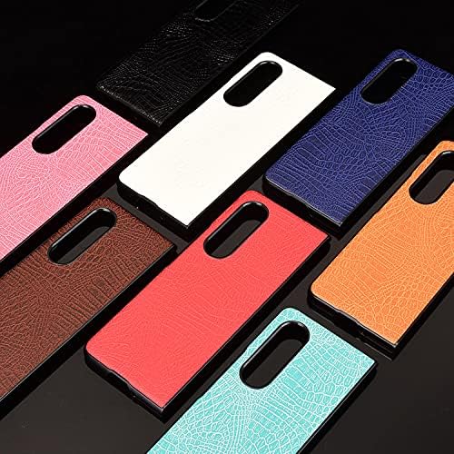 Твърд калъф за телефон Baolx, съвместим с Z Fold 3. Защитен калъф от изкуствена кожа от защитен костюм за Samsung Galaxy