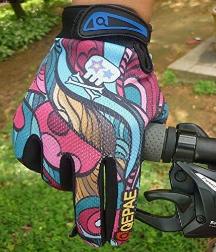 Дишащи Велосипедни Ръкавици QEPAE®, Мини Гел Ръкавици с Пълни пръсти за колоездене, Ски - разкошен цвят