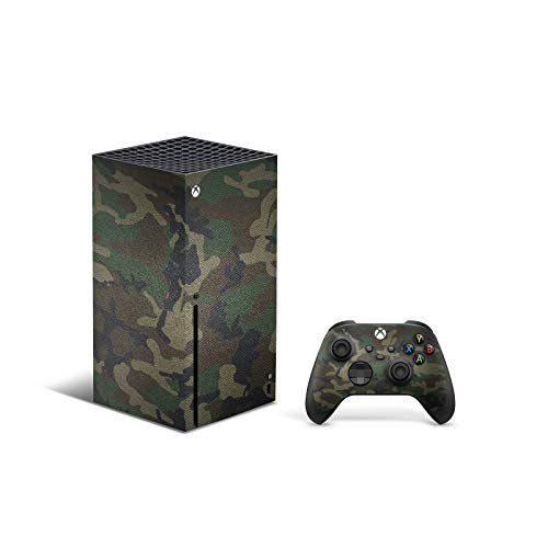 ZOOMHITSKINS Съвместим за Xbox Кожата серия X, Калъф за кожата серия X, камуфляжный камуфлаж Army Battle Soldier Man е Зелено-кафяво, издръжлив и лесен, винил 3 М, лесен за инсталиране, п?