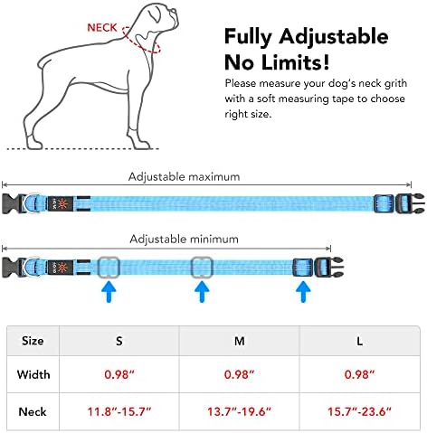 Нашийници за кучета PZRLit с led подсветка, Зареждащи се чрез Micro USB, напълно Регулируеми и ярко Осветени, Светещи