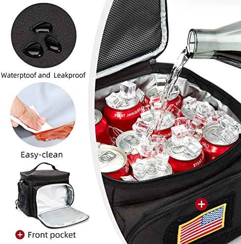 MOV COMPRA Тактическа Запечатани Чанта за обяд за мъже, Изолиран Обяд-бокс за мъже Голям Капацитет, с чанта за бутилка