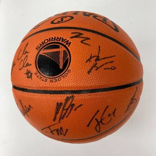 2015-16 Екипът на Голдън Стейт Уориърс е Подписан на Баскетболен мач Стивън Къри JSA COA - Баскетболни топки с автографи
