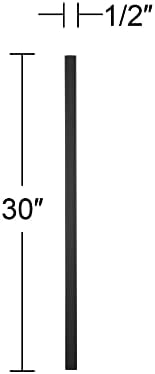 Капак от Полиран Черен Метален кабел с дължина 30 инча - Осветление на 360 Градуса