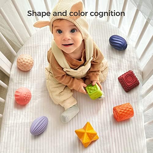 Набор от Сензорни Топки TUMAMA Baby, Меки Текстурирани Сжимающие Топки, Играчки Монтесори, Великденско Яйце за Деца 3-12