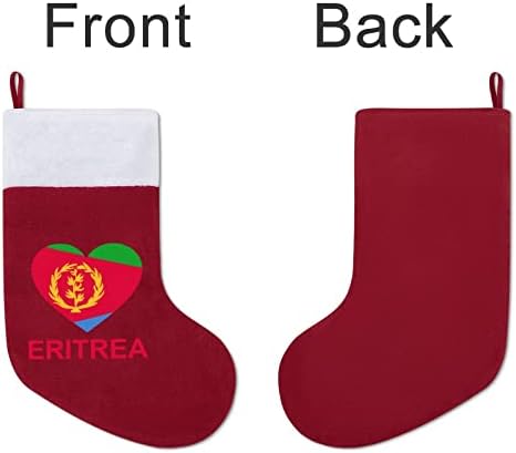 Любовта Еритрея Коледни Чорапи, Чорапи с Плюшено Камината Виси за Коледната Елха Начало Декор