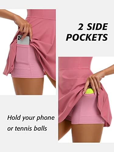 Женствена рокля за тенис и голф ATTRACTO с Къси панталони и вграден бюстгальтером, Спортно Тренировъчно без ръкави рокля