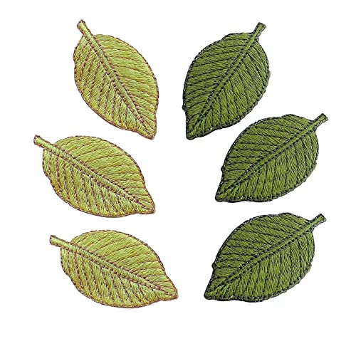 6 бр. Щипки за коса с зелени листа, ръчно изработени, Реколта Фиби, във формата на листата на растенията под формата